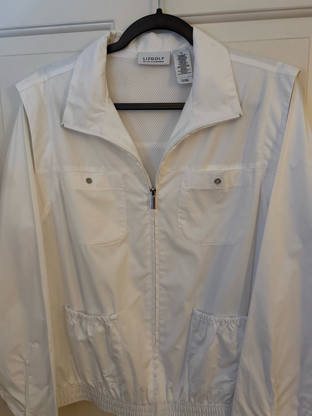 Liz Claiborne JacketLightweight Jacket 2 & 1 Jacket and Vest White Size Medium *
